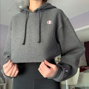 Cropped champion hoodie